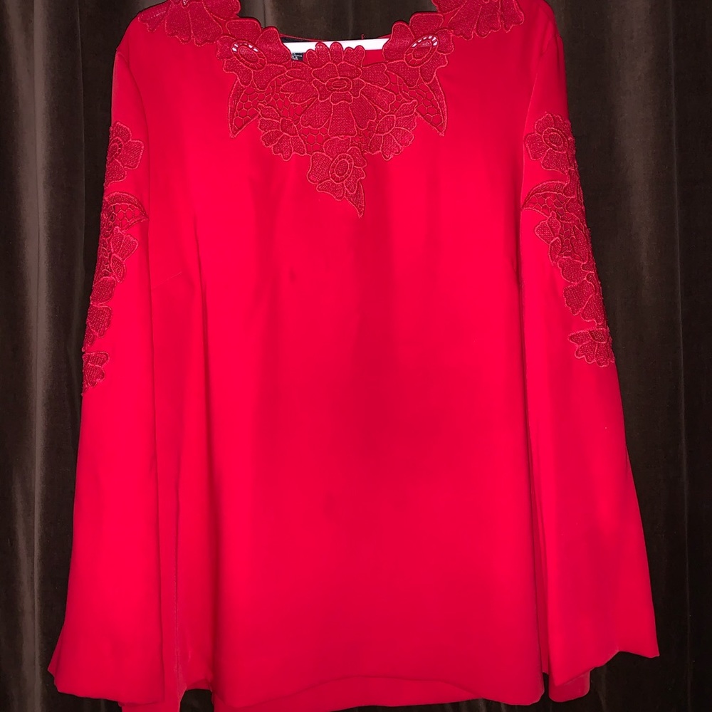 Alfani red blouse
